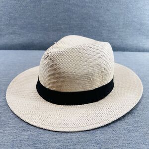PUGS -  Women's Beige Straw Fedora Hat   H6